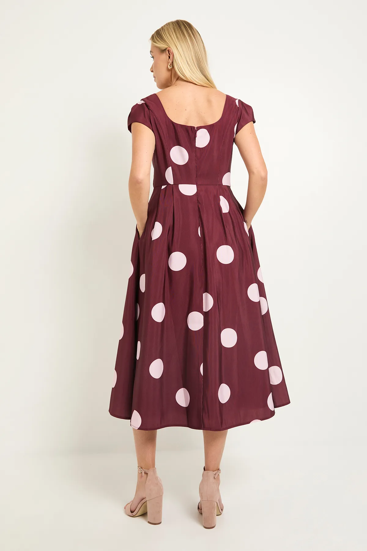 Petite Spot Ottoman Fit & Flare Midi Dress - foto 3