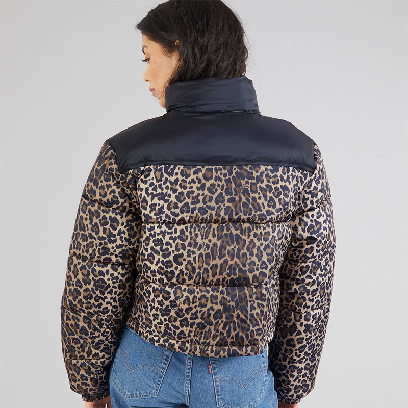 Xhaketë Puf e Shkurtër me Print Leopard - foto 2