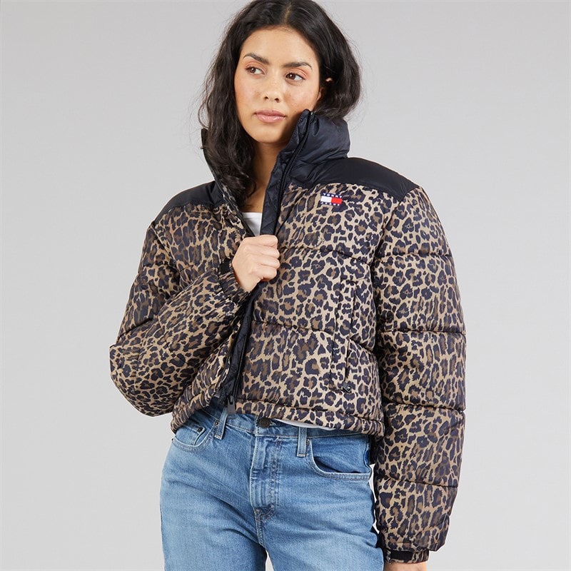 Xhaketë Puf e Shkurtër me Print Leopard - foto 5
